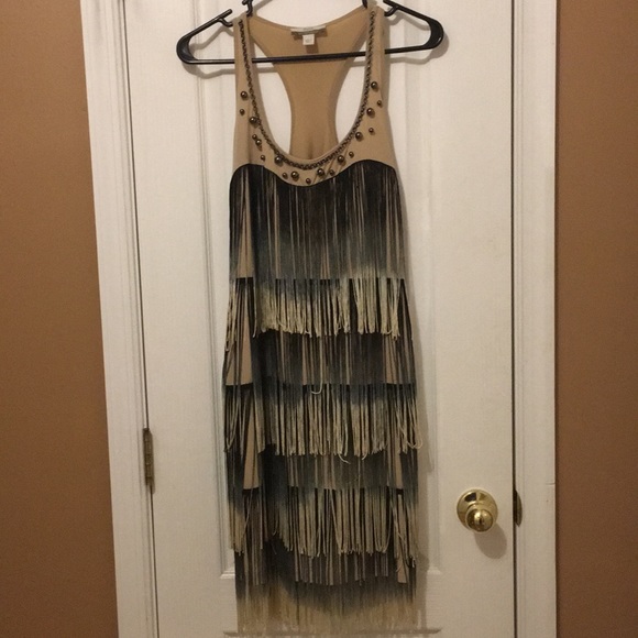 Racer Back Fringed dress - Picture 1 of 4